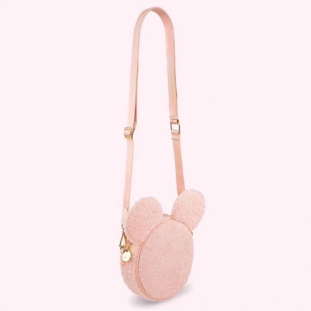 NWT Stoney Clover Lane Mickey Mouse Pink Crossbody Bag Sherpa Disney - Picture 7 of 10